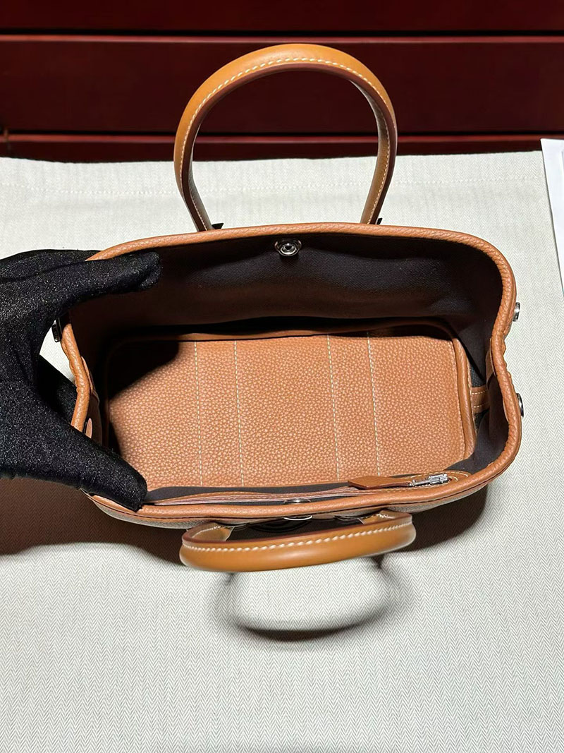 エルメスバッグの通販 HERMES ネオ・ガーデン・ブルティ23 ゴールド/ベブラン/クレ トゴ/スイフト シルバー金具 H087974CKAB ネオガーデンパーティ 23 - 画像 (5)