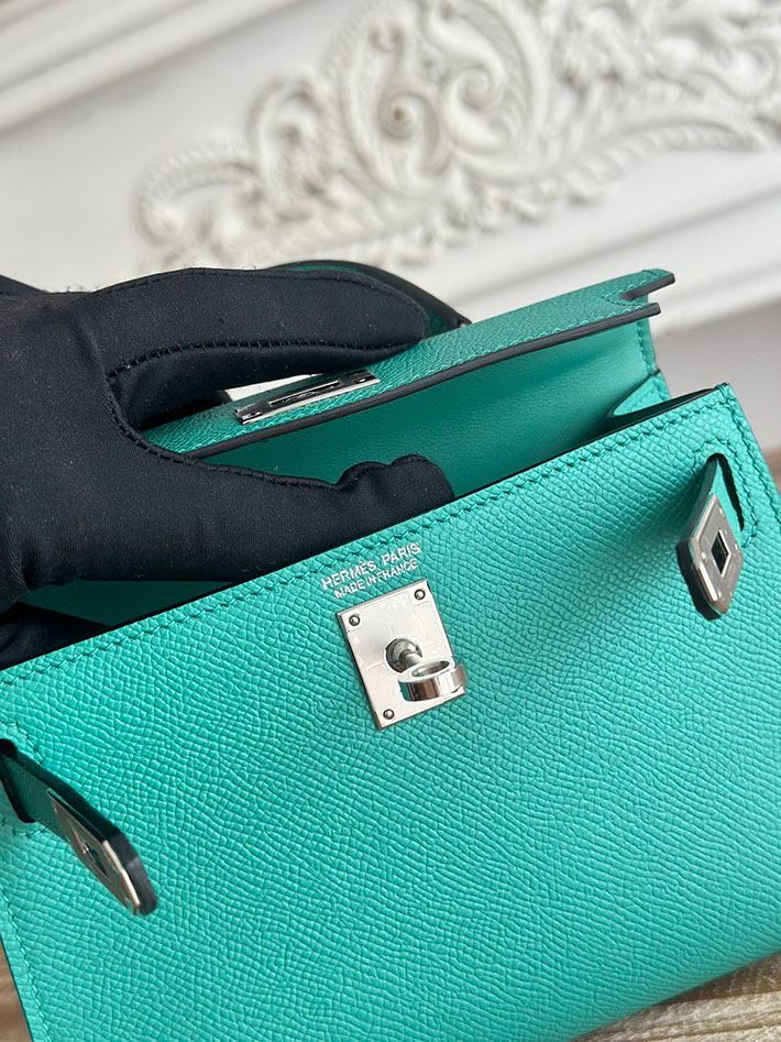 エルメス ショルダーバッグの定価 HERMES ケリーミニ2 ヴェールヴェロン ヴォーエプソン シルバー金具 H073663CKU1 レディース エルメス ショルダーバッグ - 画像 (3)