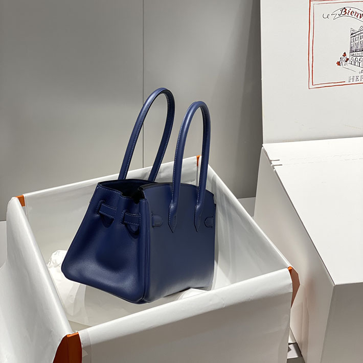 ショルダーバーキン29の定価 HERMES バーキンショルダーライト 29 ディープブルー スイフト シルバー金具 H085237CK3W エルメス ショルダーバーキン29 - 画像 (7)