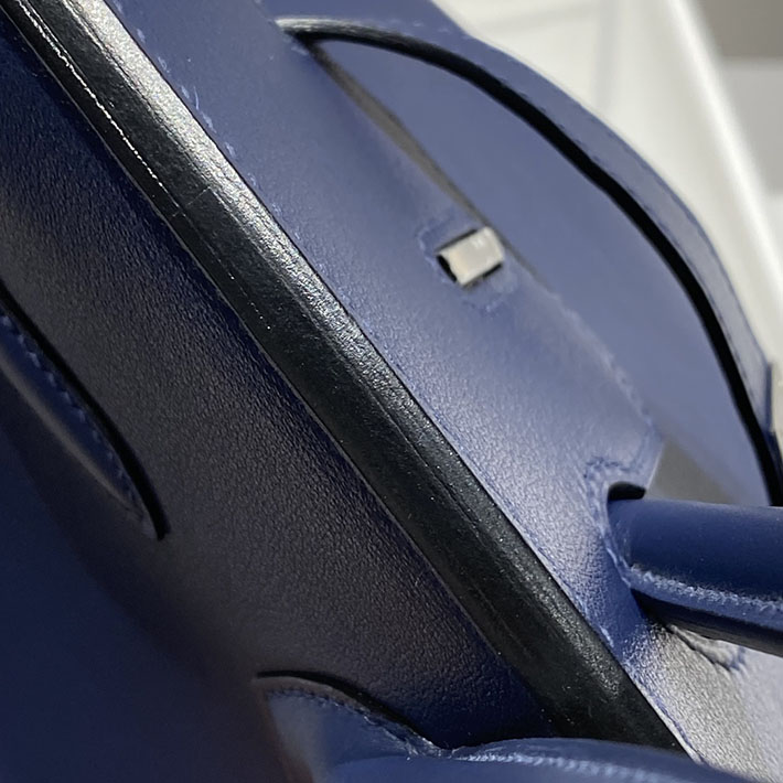 ショルダーバーキン29の定価 HERMES バーキンショルダーライト 29 ディープブルー スイフト シルバー金具 H085237CK3W エルメス ショルダーバーキン29 - 画像 (5)