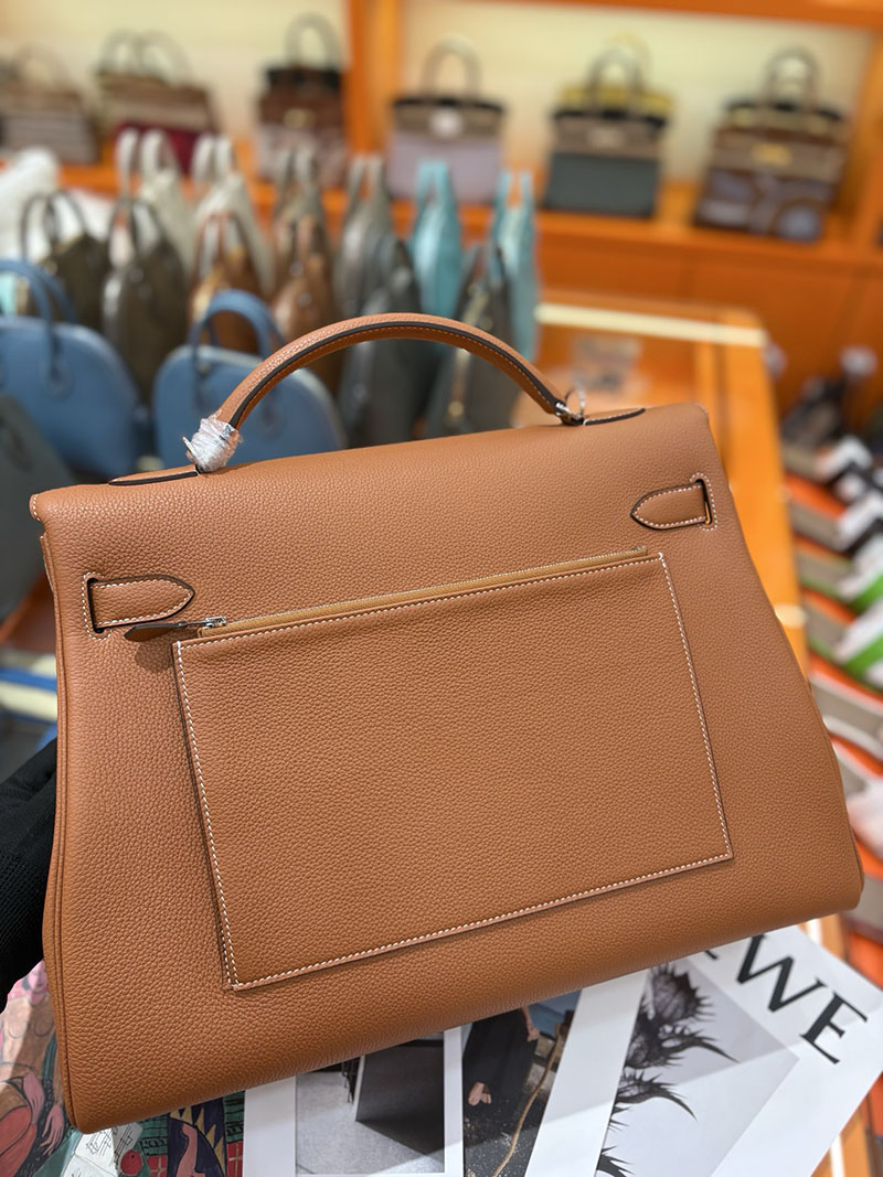 エルメスコピー通販 HERMES マキシケリー 42cm 内縫い ゴールド トゴ シルバー金具 H085340CK37 エルメス メンズ ケリー バッグ - 画像 (2)