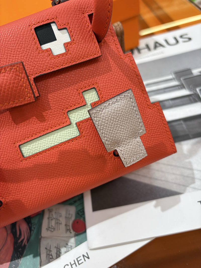 エルメスコピー通販 HERMES ケリードール ピクト ミニハンドバッグ ローズテキサス シルバー金具 2634139 ケリードール ピクト 安い - 画像 (6)