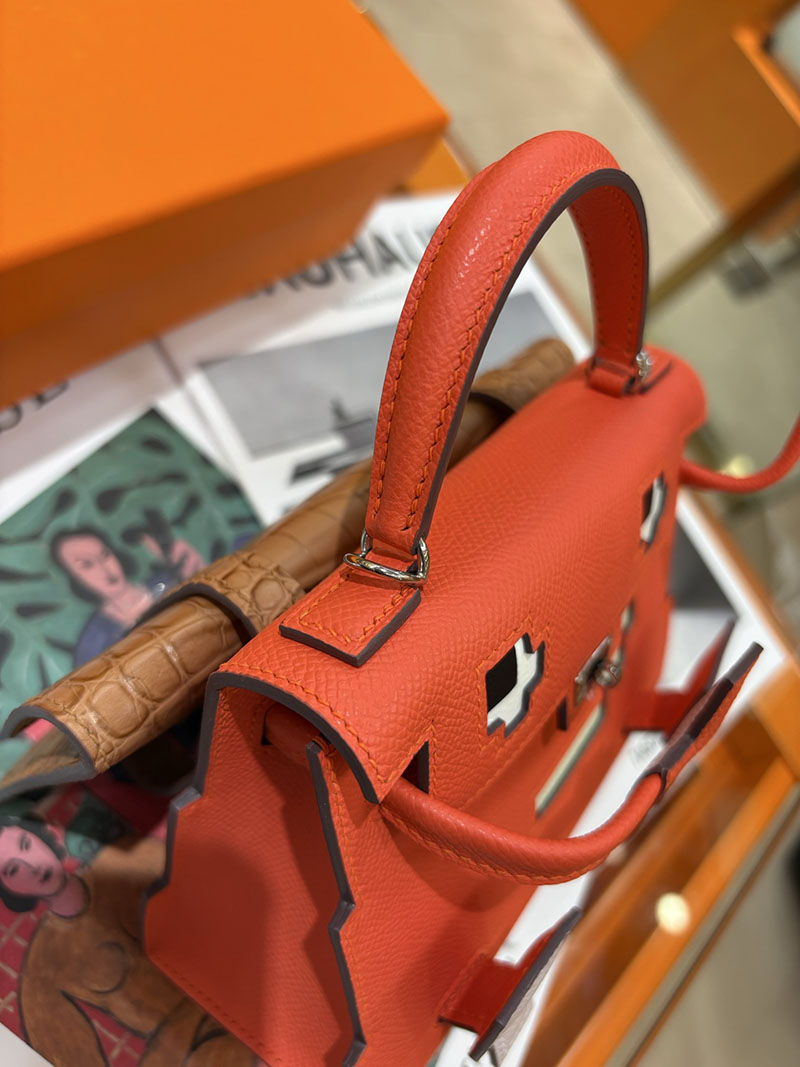 エルメスコピー通販 HERMES ケリードール ピクト ミニハンドバッグ ローズテキサス シルバー金具 2634139 ケリードール ピクト 安い - 画像 (5)