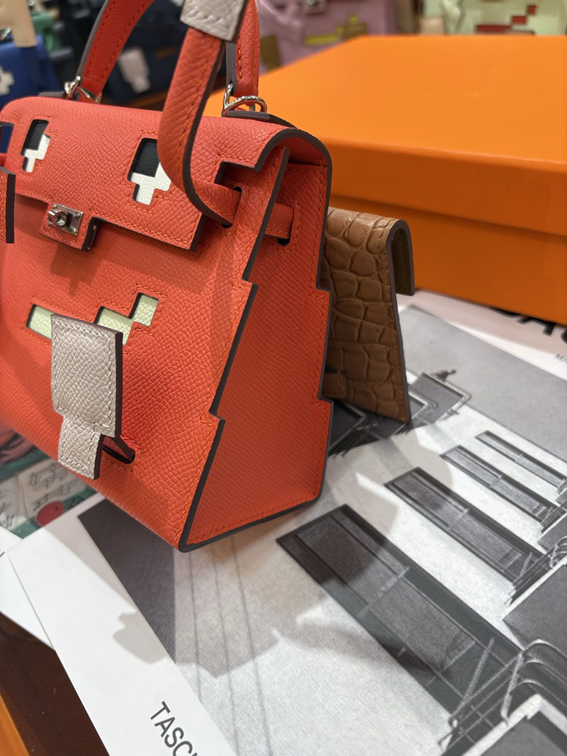 エルメスコピー通販 HERMES ケリードール ピクト ミニハンドバッグ ローズテキサス シルバー金具 2634139 ケリードール ピクト 安い - 画像 (4)