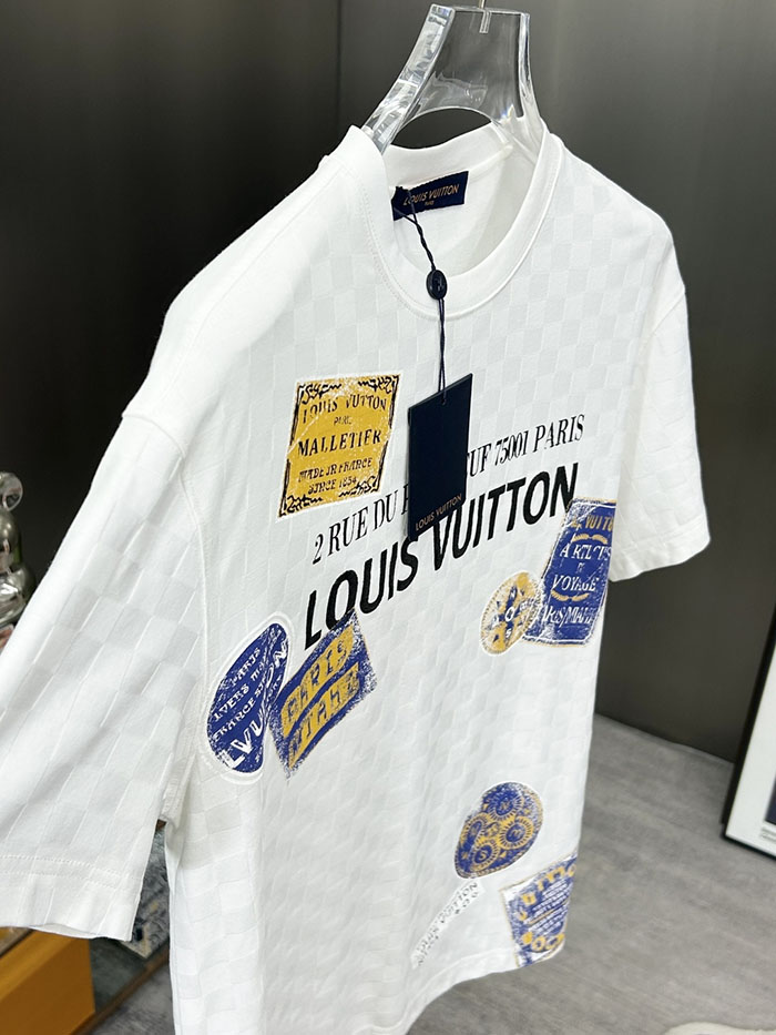 最高級ルイヴィトンスーパーコピー Louis Vuitton コットン 2026年新作 最高品質のブティックTシャツclothes202600439 ルイ・ヴィトン メンズ ホワイト Tシャツ - 画像 (11)
