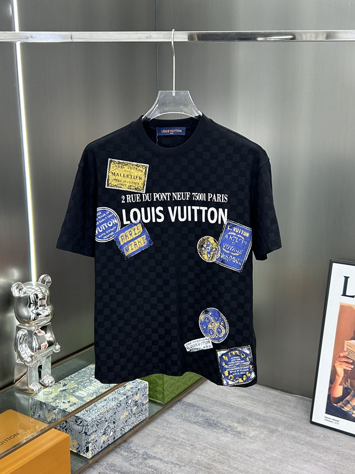 最高級ルイヴィトンスーパーコピー Louis Vuitton コットン 2026年新作 最高品質のブティックTシャツclothes202600439 ルイ・ヴィトン メンズ ホワイト Tシャツ - 画像 (6)