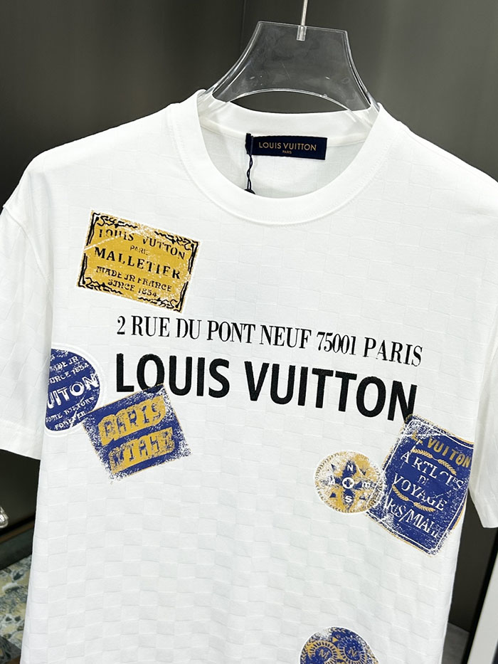 最高級ルイヴィトンスーパーコピー Louis Vuitton コットン 2026年新作 最高品質のブティックTシャツclothes202600439 ルイ・ヴィトン メンズ ホワイト Tシャツ - 画像 (8)