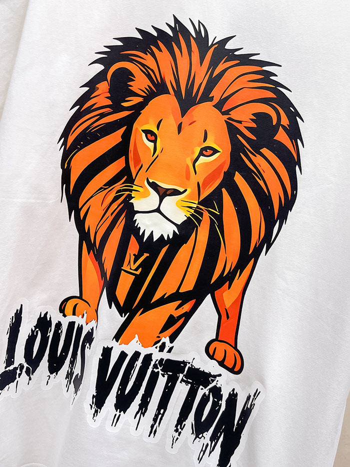 最高級ルイヴィトンスーパーコピー Louis Vuitton コットン 2026年最新作 半袖クルーネックTシャツ clothes202600441 ルイ・ヴィトンの高級カスタムホワイトTシャツ - 画像 (4)