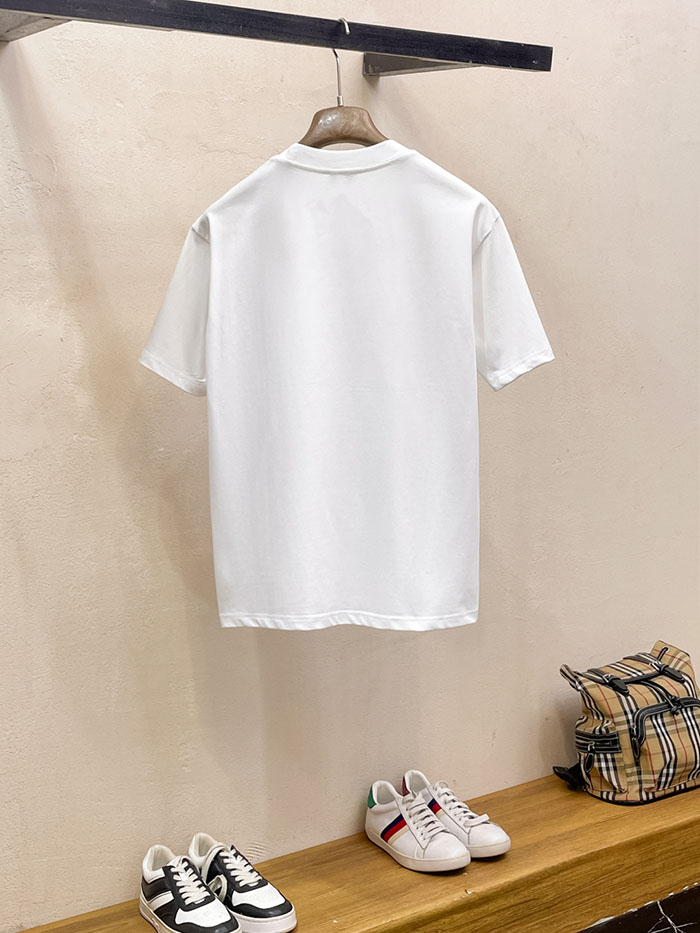 最高級ルイヴィトンスーパーコピー Louis Vuitton コットン 2026年最新スタイル 半袖クルーネック刺繍Tシャツclothes202600442 ルイ・ヴィトンの高級カスタムホワイトTシャツ - 画像 (9)