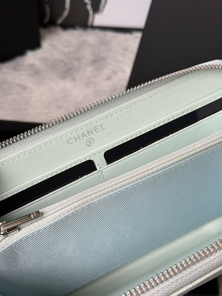 最高級シャネルスーパーコピー CHANEL 長財布 ラウンドファスナー クラシック ココマーク ライトブルー AP0242 Y01588 N0195 シャネル 財布 安い - 画像 (2)