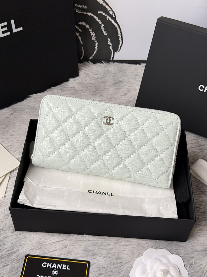 最高級シャネルスーパーコピー CHANEL 長財布 ラウンドファスナー クラシック ココマーク ライトブルー AP0242 Y01588 N0195 シャネル 財布 安い - 画像 (12)