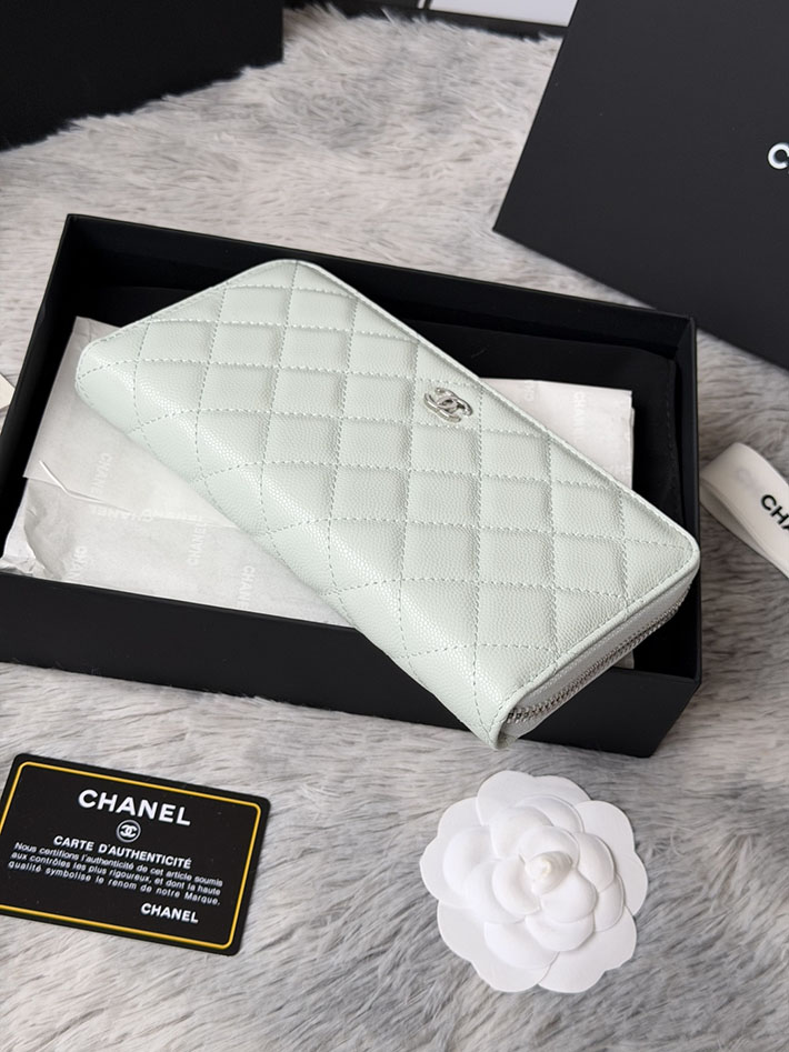 最高級シャネルスーパーコピー CHANEL 長財布 ラウンドファスナー クラシック ココマーク ライトブルー AP0242 Y01588 N0195 シャネル 財布 安い - 画像 (9)