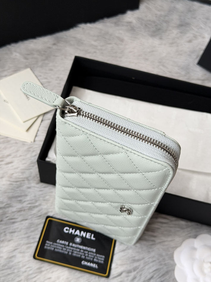 最高級シャネルスーパーコピー CHANEL 長財布 ラウンドファスナー クラシック ココマーク ライトブルー AP0242 Y01588 N0195 シャネル 財布 安い - 画像 (6)