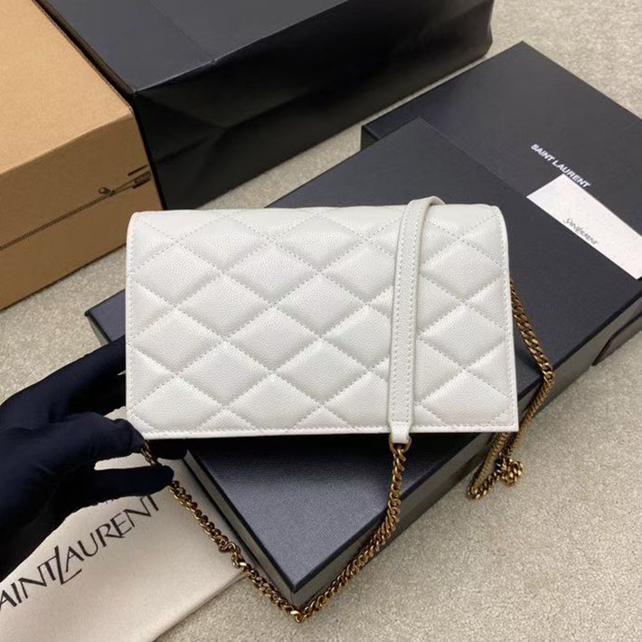 最高級サンローランスーパーコピー Saint Laurent パリ チェーンウォレット オフホワイト 871149AAGOZ9207 サンローラン バッグ 人気ランキング - 画像 (9)