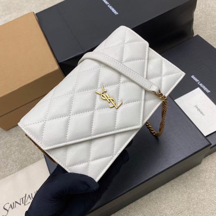 最高級サンローランスーパーコピー Saint Laurent パリ チェーンウォレット オフホワイト 871149AAGOZ9207 サンローラン バッグ 人気ランキング - 画像 (6)