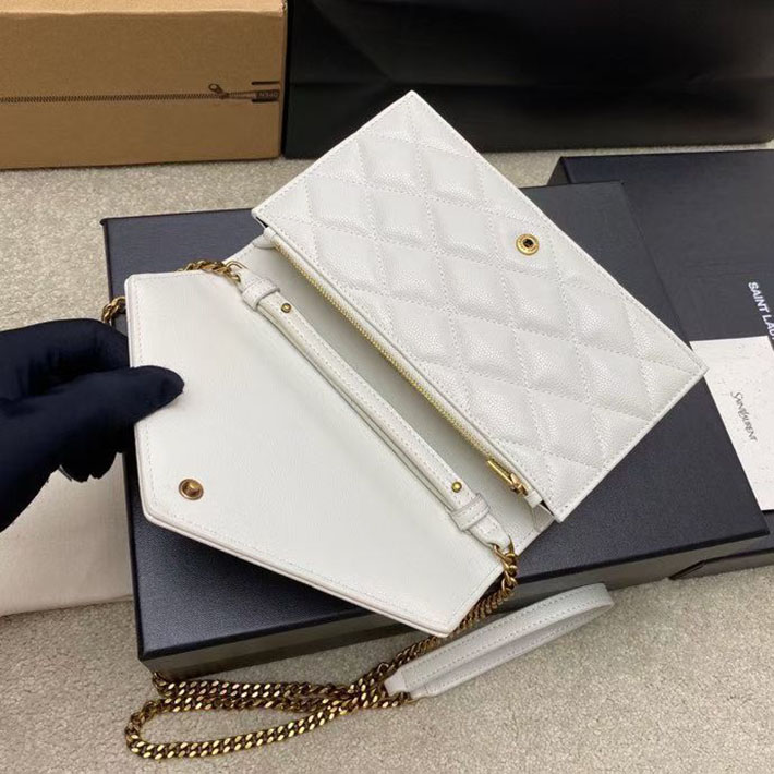 最高級サンローランスーパーコピー Saint Laurent パリ チェーンウォレット オフホワイト 871149AAGOZ9207 サンローラン バッグ 人気ランキング - 画像 (4)