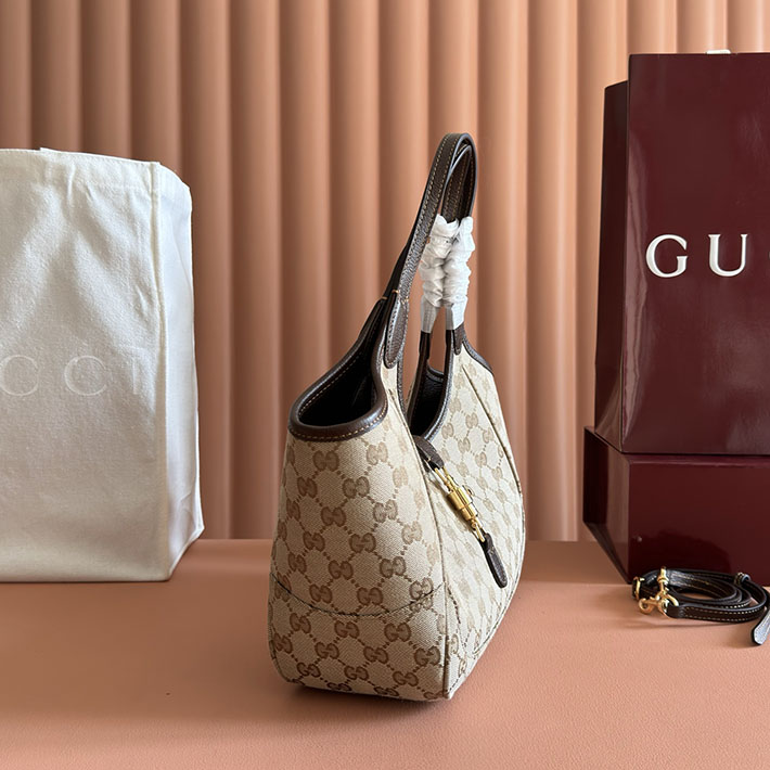 グッチ直営アウトレット店 GUCCI メルカート スモール トートバッグ サンド&ダークブラウン 866646 FAFV2 9651 GUCCI トートバッグ 小さめ - 画像 (8)