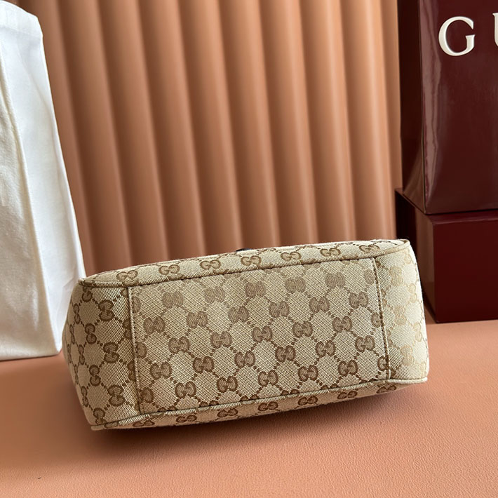 グッチ直営アウトレット店 GUCCI メルカート スモール トートバッグ サンド&ダークブラウン 866646 FAFV2 9651 GUCCI トートバッグ 小さめ - 画像 (7)