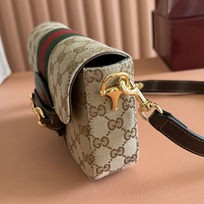グッチ直営アウトレット店 GUCCI ホースビット 1955 スモール ショルダーバッグ サンド&ダークブラウン 866762 FAFV9 9653 グッチ バッグ 安い - 画像 (3)