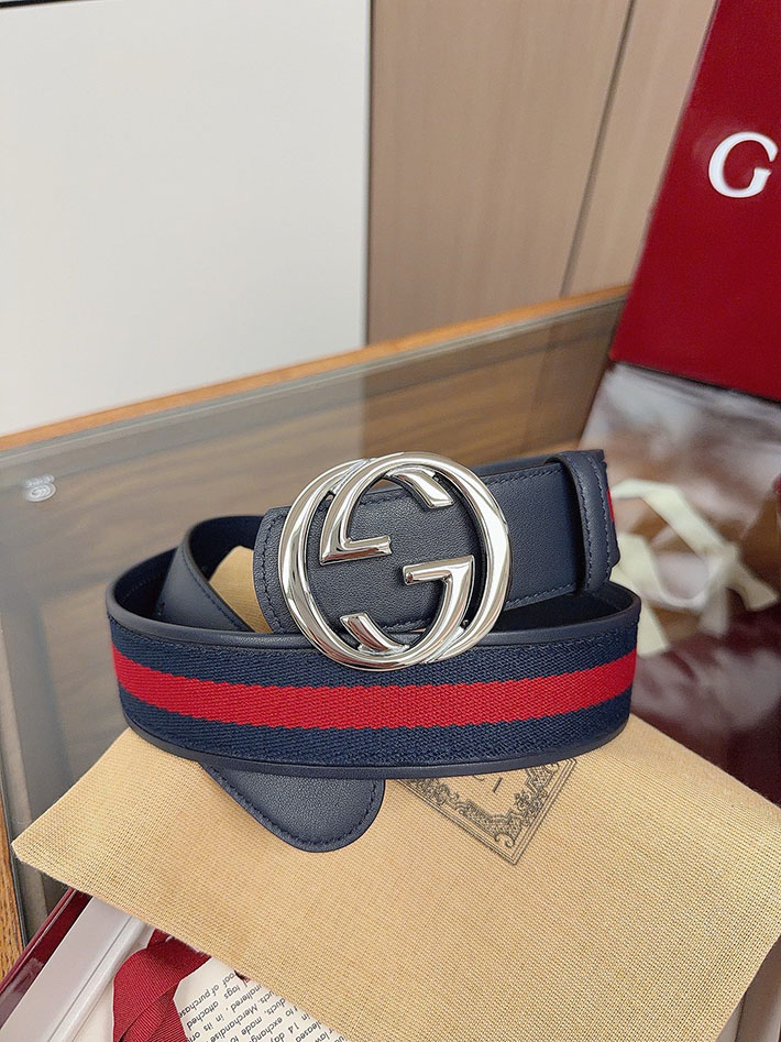 グッチ直営アウトレット店 Gucci インターロッキングG バックル付き リバーシブル レザー ベルト 2634280 グッチ ベルト メンズ ビジネス - 画像 (9)