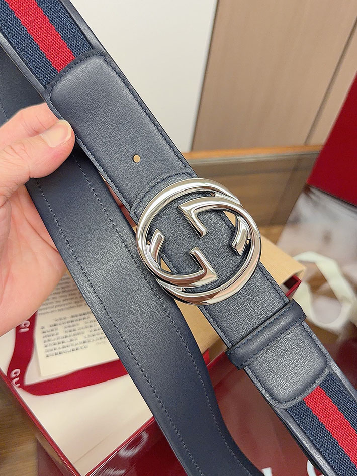 グッチ直営アウトレット店 Gucci インターロッキングG バックル付き リバーシブル レザー ベルト 2634280 グッチ ベルト メンズ ビジネス - 画像 (7)