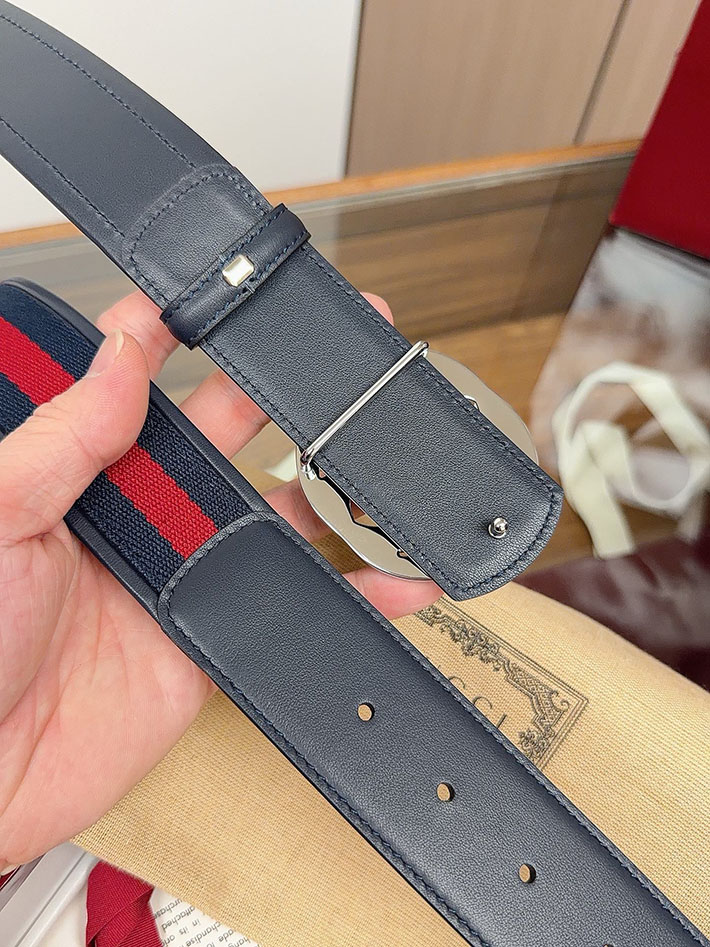 グッチ直営アウトレット店 Gucci インターロッキングG バックル付き リバーシブル レザー ベルト 2634280 グッチ ベルト メンズ ビジネス - 画像 (4)