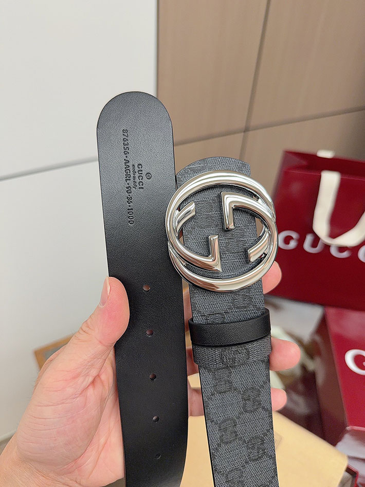 グッチ直営アウトレット店 Gucci ベルト GGスプリームキャンバス インターロッキングG バックル 2634289 グッチ ベルト メンズ アウトレット - 画像 (8)