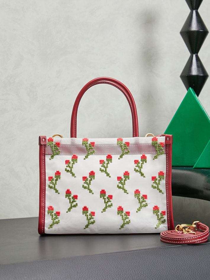 最高級MiuMiuスーパーコピー ミュウミュウ エンブロイダリーメッシュ トップハンドルバッグ レッド 5BA310_2IHV_F0011 ミュウミュウ トートバッグ アウトレット - 画像 (8)