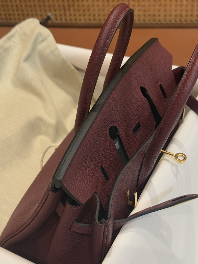 エルメスコピー通販 HERMES Birkin バーキン25 ボルドー トゴ ゴールド金具 H041702CC57 エルメスバーキン25値段 - 画像 (8)