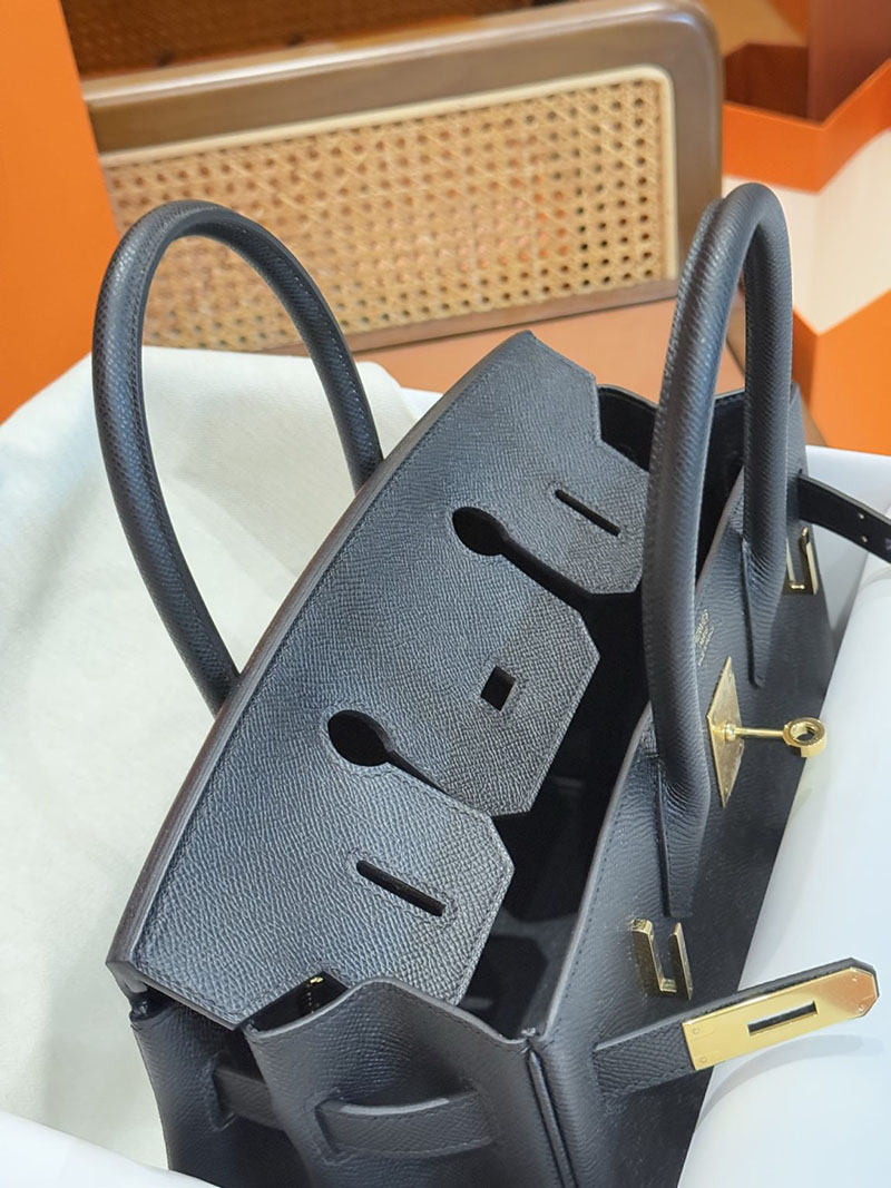 エルメスコピー通販 HERMES バーキン30 黒 ブラック ヴォーエプソン ゴールド金具 2634683 エルメスバーキン30コピー - 画像 (4)