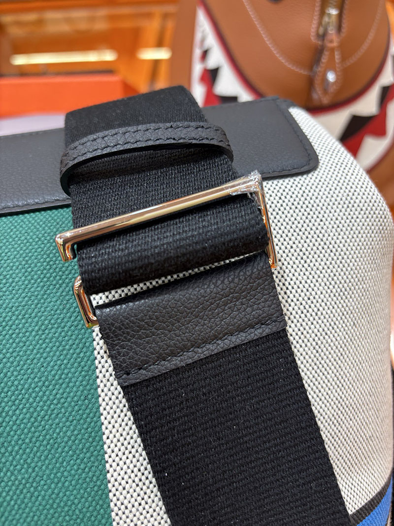 エルメス メンズバッグ HERMES R.M.S 12H bag フール トゥ バッグ ブルーイドラ トワルアッシュ シルバー金具 H086064CKAB エルメス フールトゥ 定価 - 画像 (8)