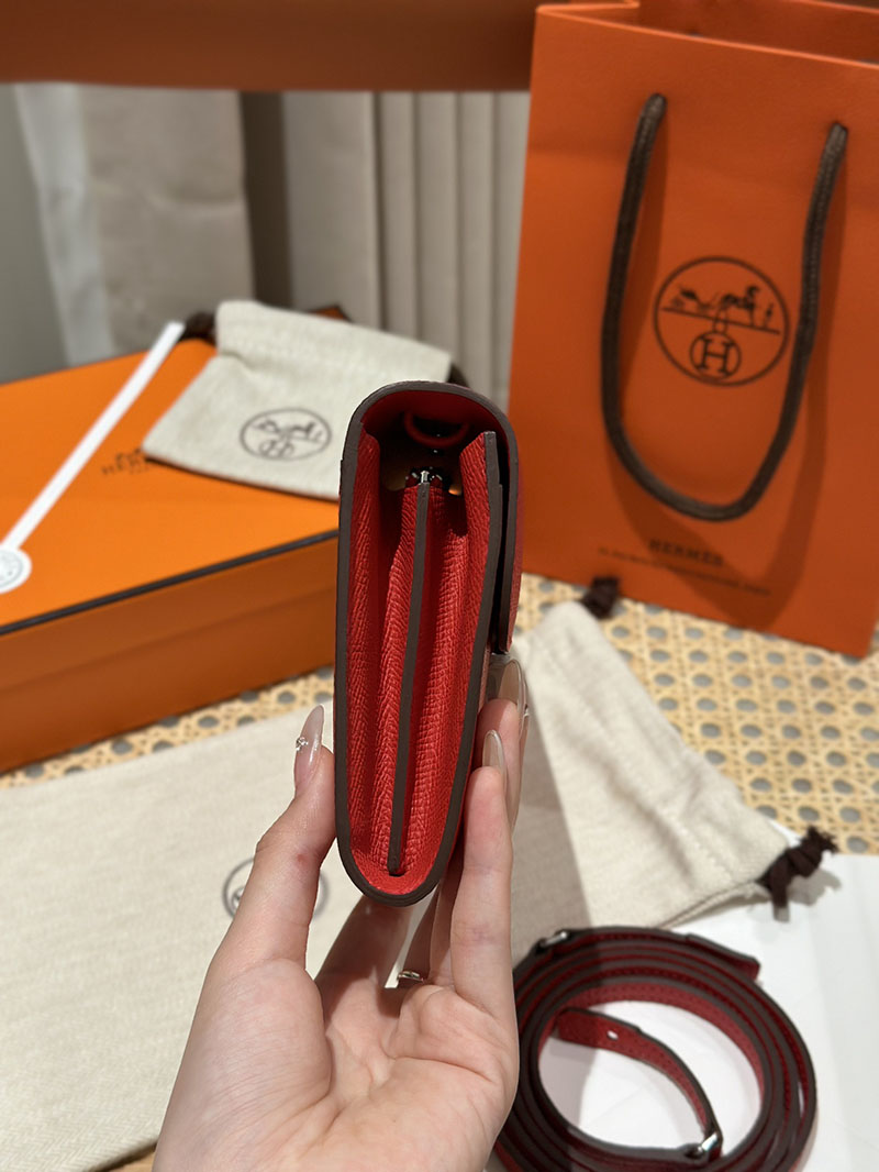 エルメス安い HERMES コンスタンスロング トゥーゴー ルージュドクール ヴォーエプソン シルバー金具 H080201CKS3 エルメス コンスタンス トゥーゴー 財布 - 画像 (8)