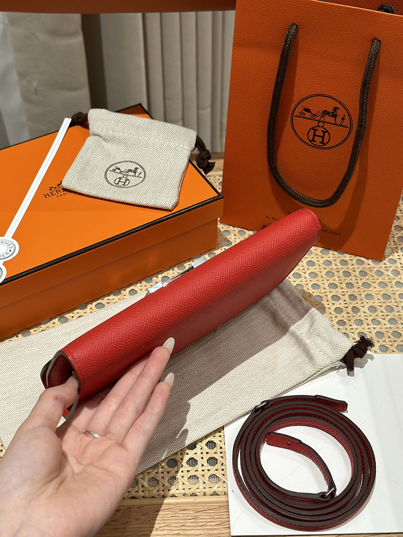 エルメス安い HERMES コンスタンスロング トゥーゴー ルージュドクール ヴォーエプソン シルバー金具 H080201CKS3 エルメス コンスタンス トゥーゴー 財布 - 画像 (6)