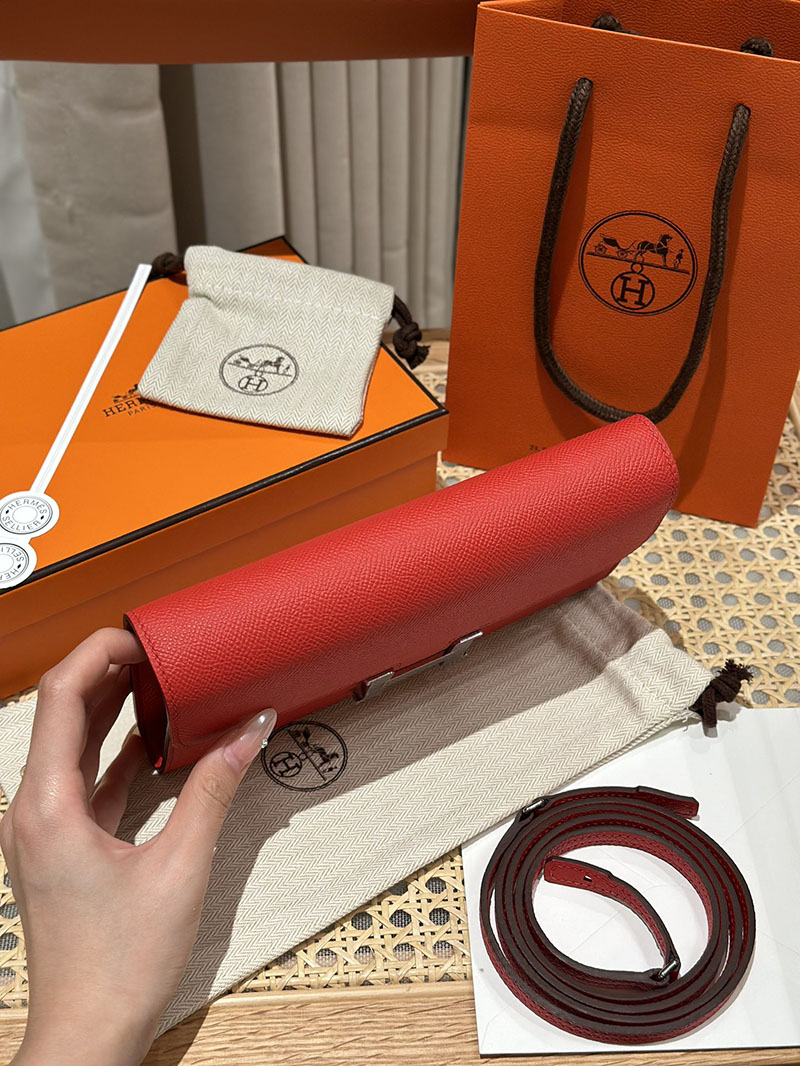 エルメス安い HERMES コンスタンスロング トゥーゴー ルージュドクール ヴォーエプソン シルバー金具 H080201CKS3 エルメス コンスタンス トゥーゴー 財布 - 画像 (5)