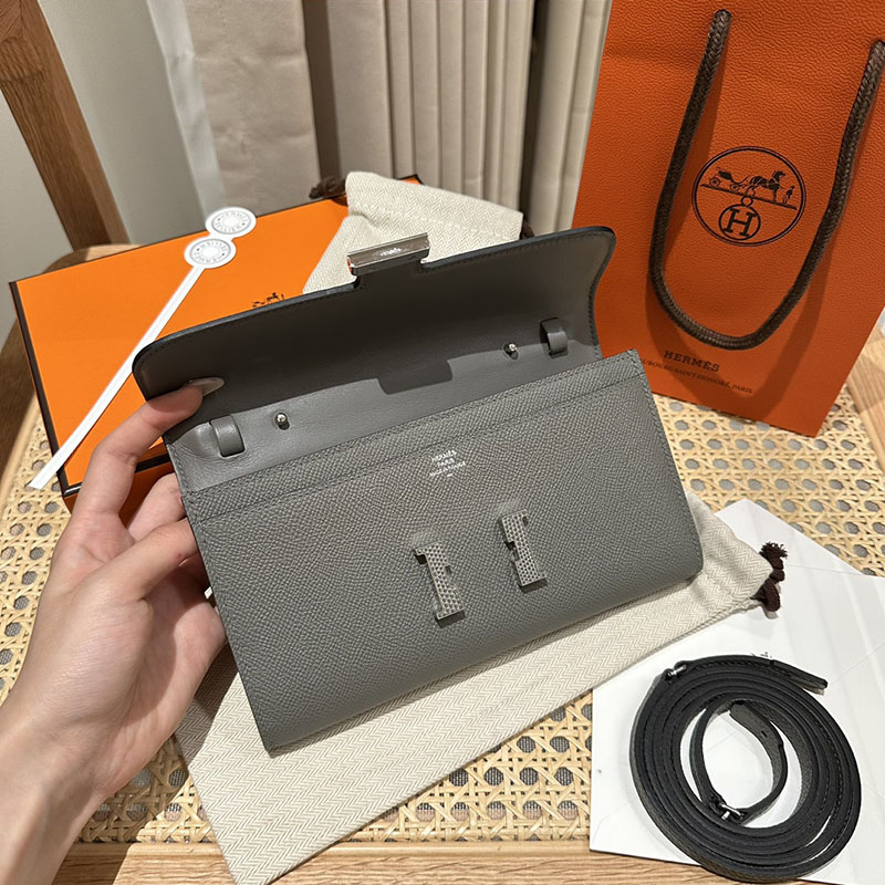 エルメス安い HERMES コンスタンスロング トゥーゴー エタン ヴォーエプソン×リザード シルバー金具 H080201CP8F コンスタンス ロング トゥーゴー - 画像 (3)