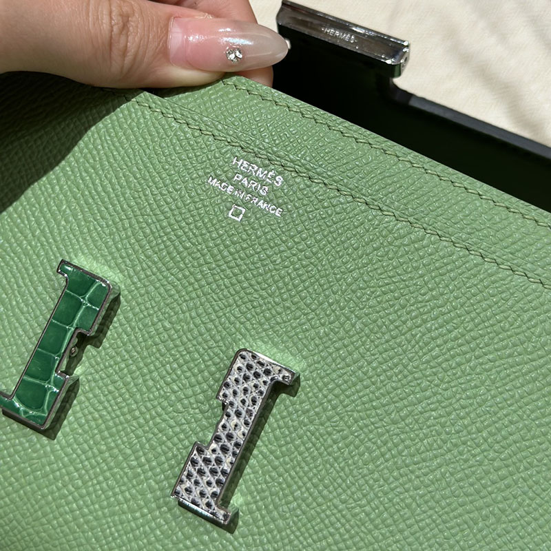 エルメス安い HERMES コンスタンスロング トゥーゴー ヴェールクリケット ヴォーエプソン シルバー金具 H080201CP3I コンスタンス ロング 財布 - 画像 (4)