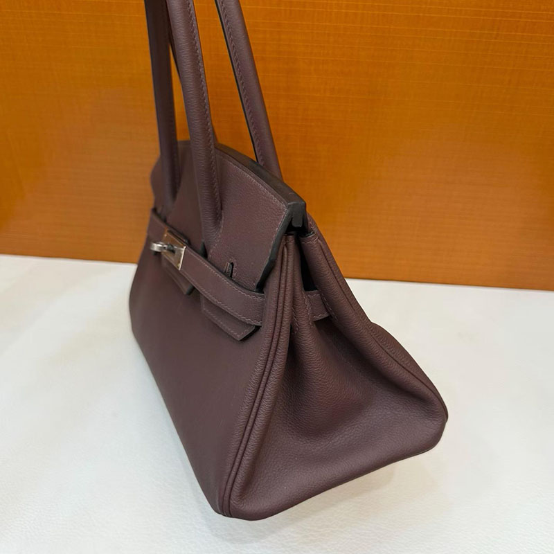 エルメスの人気バッグ HERMES バーキンショルダーライト 29 モカ エバーカラー シルバー金具 H085236CK44 ショルダーバーキン 定価 - 画像 (7)