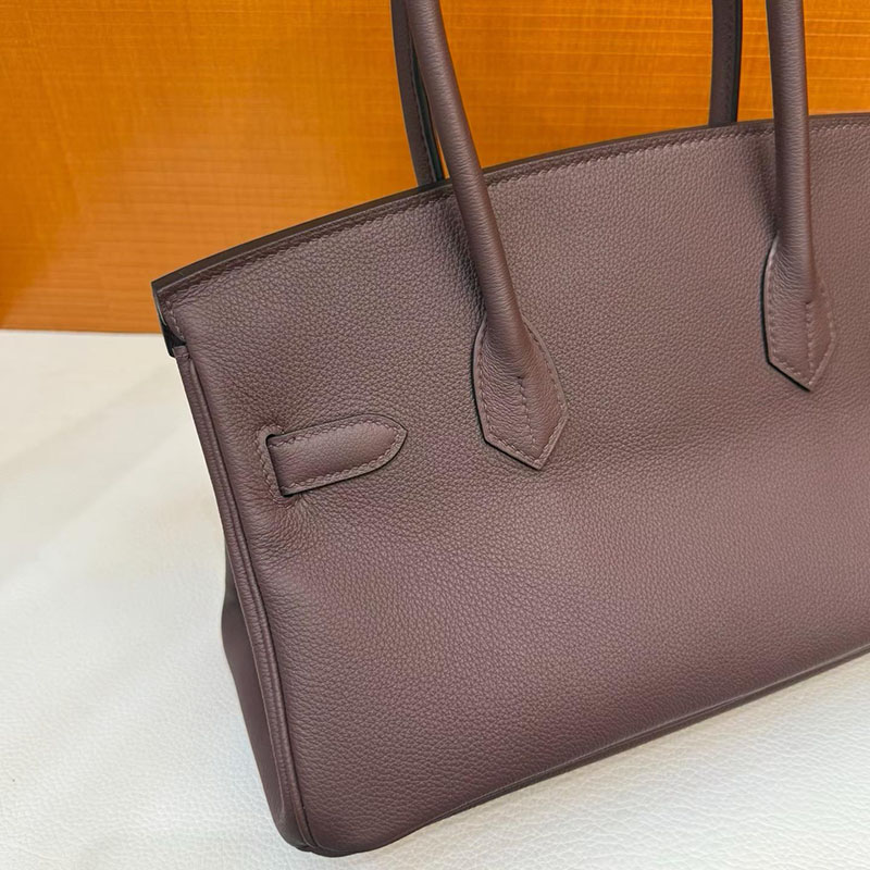 エルメスの人気バッグ HERMES バーキンショルダーライト 29 モカ エバーカラー シルバー金具 H085236CK44 ショルダーバーキン 定価 - 画像 (6)