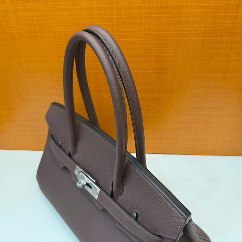 エルメスの人気バッグ HERMES バーキンショルダーライト 29 モカ エバーカラー シルバー金具 H085236CK44 ショルダーバーキン 定価 - 画像 (4)