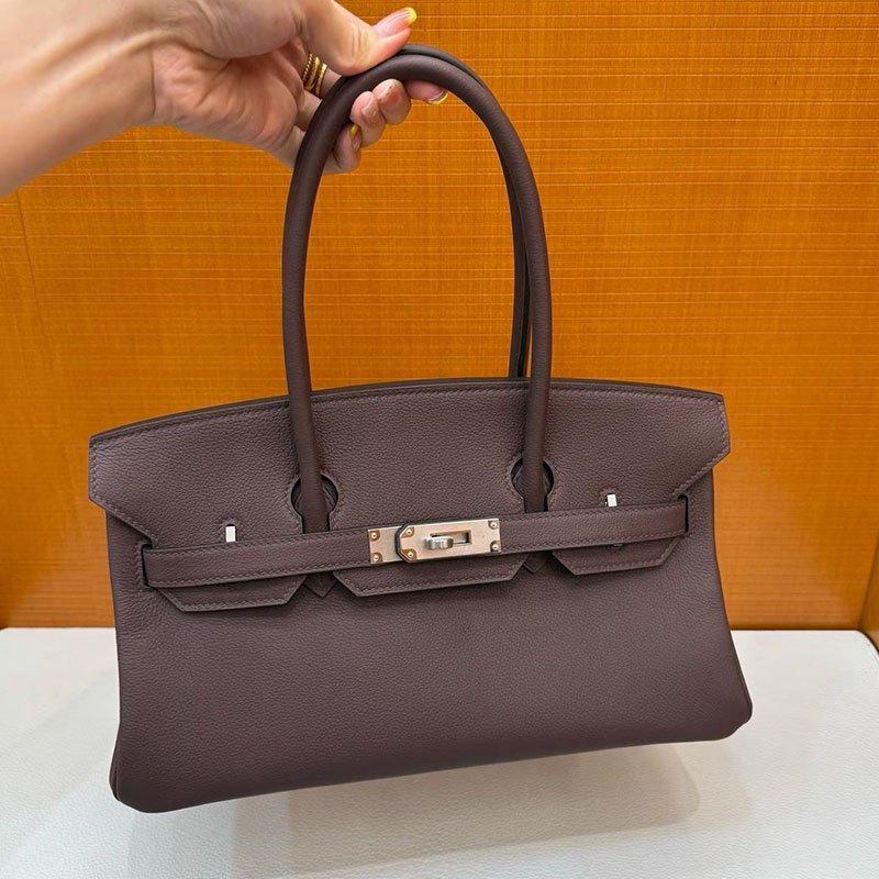エルメスの人気バッグ HERMES バーキンショルダーライト 29 モカ エバーカラー シルバー金具 H085236CK44 ショルダーバーキン 定価 - 画像 (3)