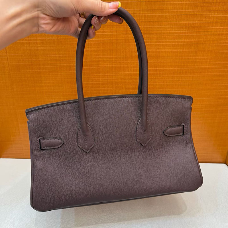エルメスの人気バッグ HERMES バーキンショルダーライト 29 モカ エバーカラー シルバー金具 H085236CK44 ショルダーバーキン 定価 - 画像 (2)