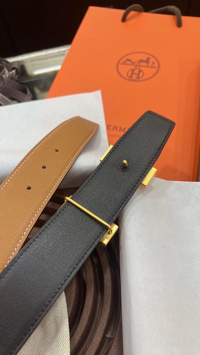最高級エルメススーパーコピー HERMES リバーシブル 38mm ベルト Hバックル コンスタンス ベルト メンズ 2635101 エルメスベルトコピー - 画像 (8)