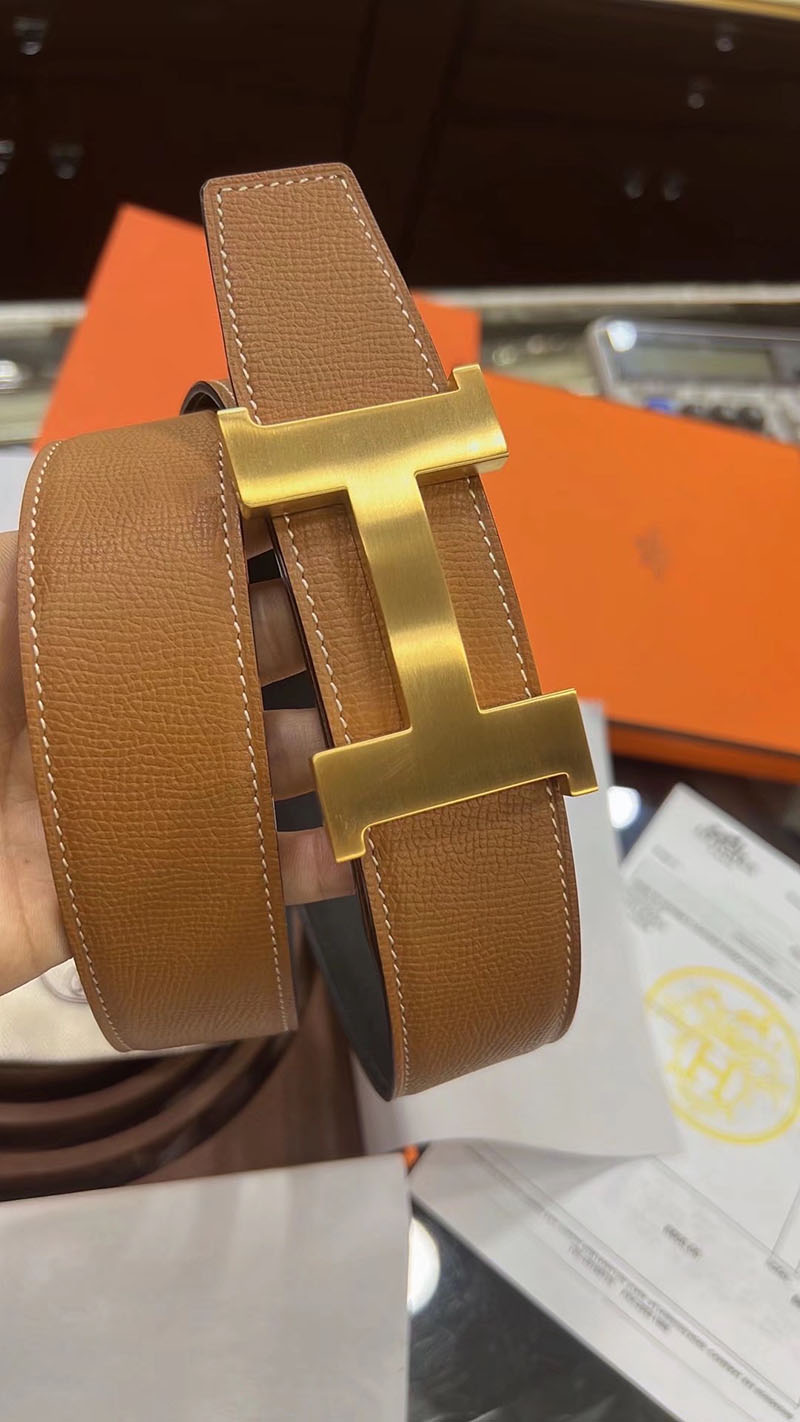 最高級エルメススーパーコピー HERMES リバーシブル 38mm ベルト Hバックル コンスタンス ベルト メンズ 2635101 エルメスベルトコピー - 画像 (7)