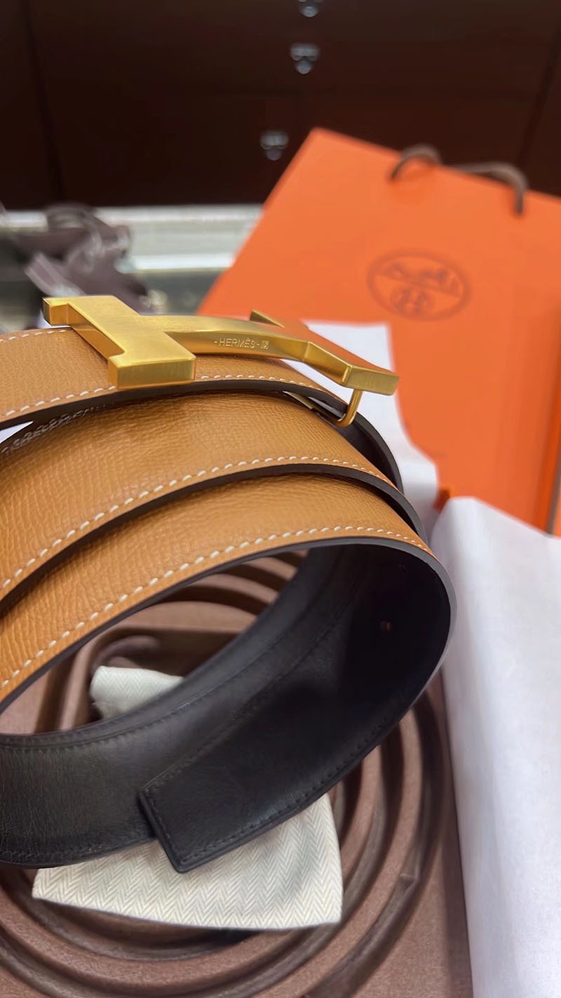 最高級エルメススーパーコピー HERMES リバーシブル 38mm ベルト Hバックル コンスタンス ベルト メンズ 2635101 エルメスベルトコピー - 画像 (6)
