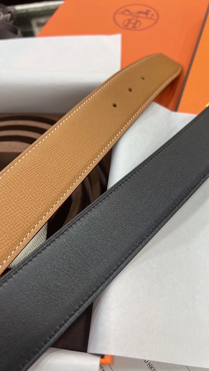 最高級エルメススーパーコピー HERMES リバーシブル 38mm ベルト Hバックル コンスタンス ベルト メンズ 2635101 エルメスベルトコピー - 画像 (5)