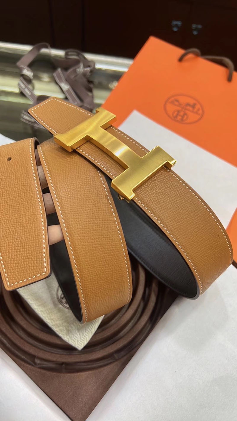 最高級エルメススーパーコピー HERMES リバーシブル 38mm ベルト Hバックル コンスタンス ベルト メンズ 2635101 エルメスベルトコピー - 画像 (3)