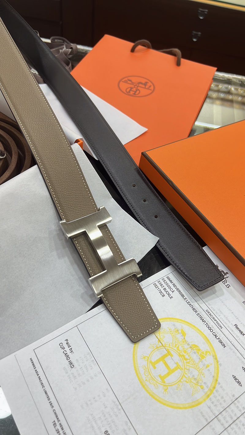 最高級エルメススーパーコピー HERMES リバーシブル 38mm ベルト Hバックル コンスタンス ベルト メンズ 2635103 エルメス ベルト 定価 - 画像 (2)