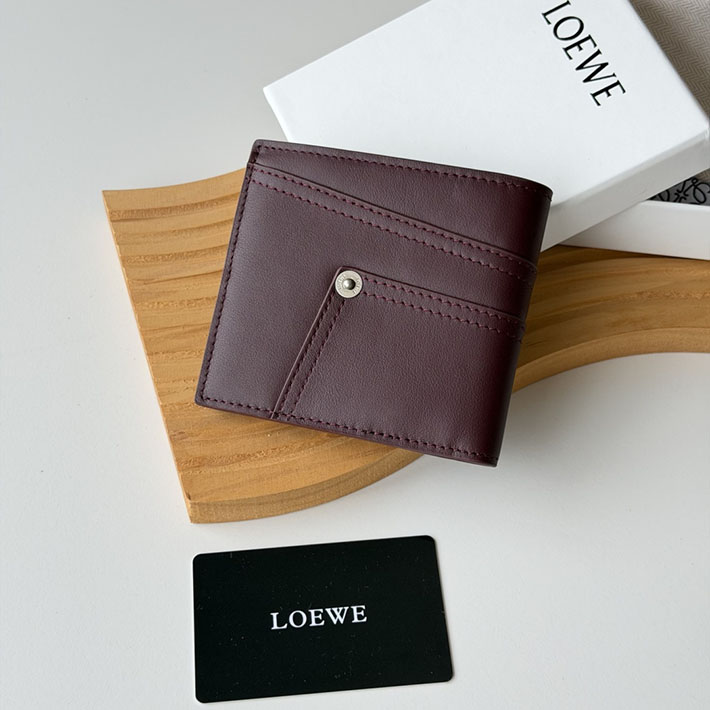 最高級ロエベスーパーコピー LOEWE パンタ バイフォールド ウォレット(シャイニーカーフ)ダークバーガンディ C643302X32-7240 ロエベ 財布 二つ折り メンズ - 画像 (8)