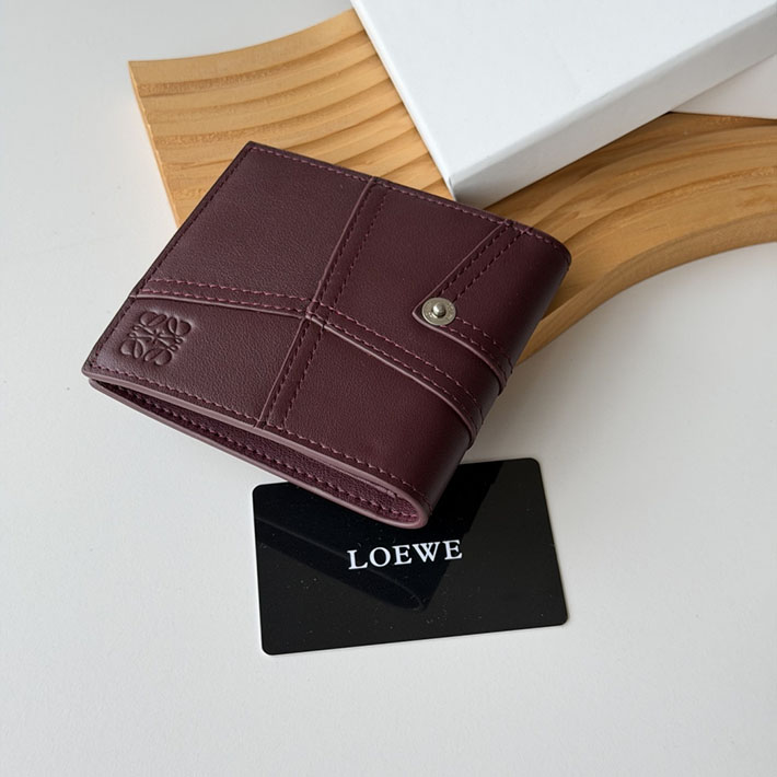 最高級ロエベスーパーコピー LOEWE パンタ バイフォールド ウォレット(シャイニーカーフ)ダークバーガンディ C643302X32-7240 ロエベ 財布 二つ折り メンズ - 画像 (6)