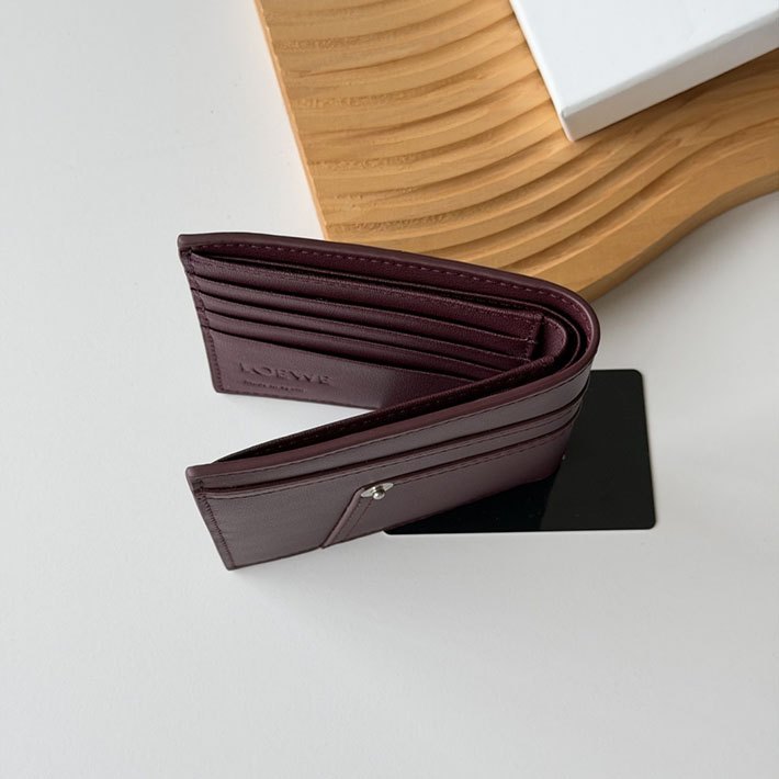 最高級ロエベスーパーコピー LOEWE パンタ バイフォールド ウォレット(シャイニーカーフ)ダークバーガンディ C643302X32-7240 ロエベ 財布 二つ折り メンズ - 画像 (5)
